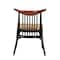 Baxton Studio Parthenia MidCentury  Black and Walnut Brown Finished Mahogany Wood and Natural Rattan Dining Chair 224-12838-ZORO - alternate 8